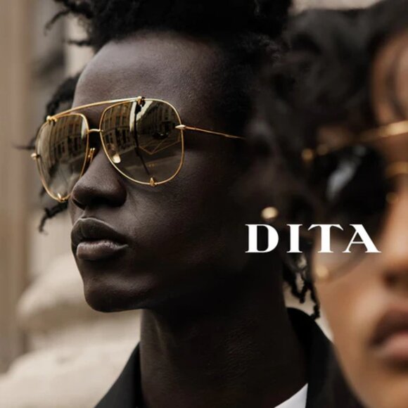 NEW DITA TALON-23007-D 18K SUNGLASSES UNISEX TITANIUM GOLD EYEWEAR - Picture 2 of 3